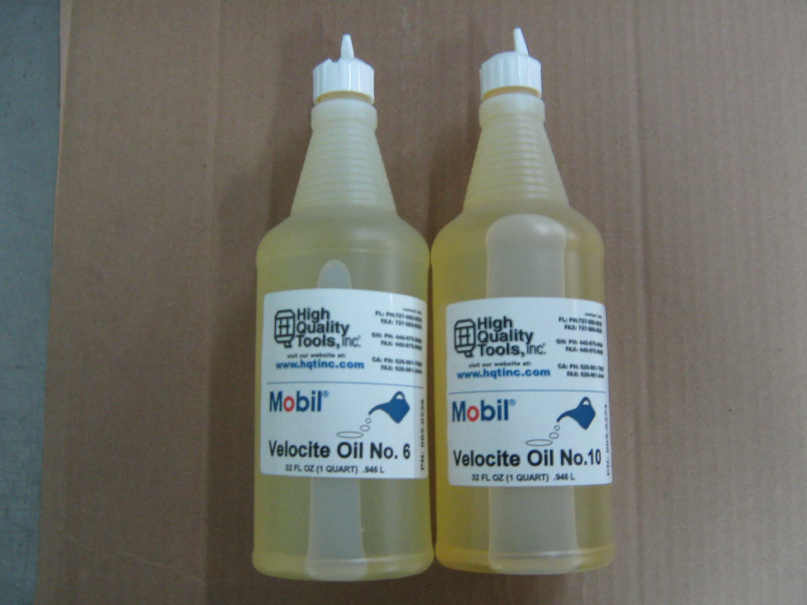 1 QUART EA SPINDLE OIL VELOCITE 6 / LW  GEAR OIL VELOCITE 10, LATHE GRINDER "NEW