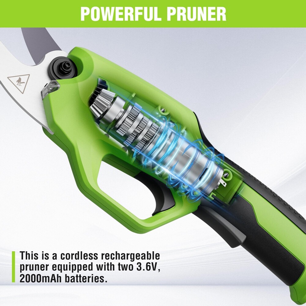 WORKPRO Rechargeable Electric Pruning Shear Cordless Tree Pruner Cutter Scissors