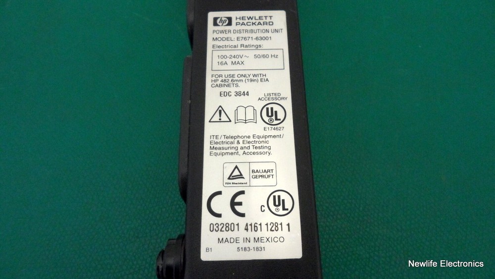 (New) HP E7671-63001 Power Distribution Strip E7671A