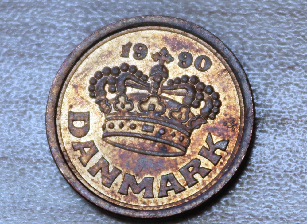 1990 Denmark 25 Ore Margrethe II
