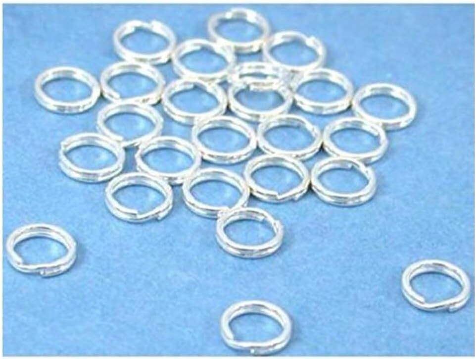 20Pcs Authentic 925 Sterling Silver 7Mm Split Jump Ring round Open Connector ...