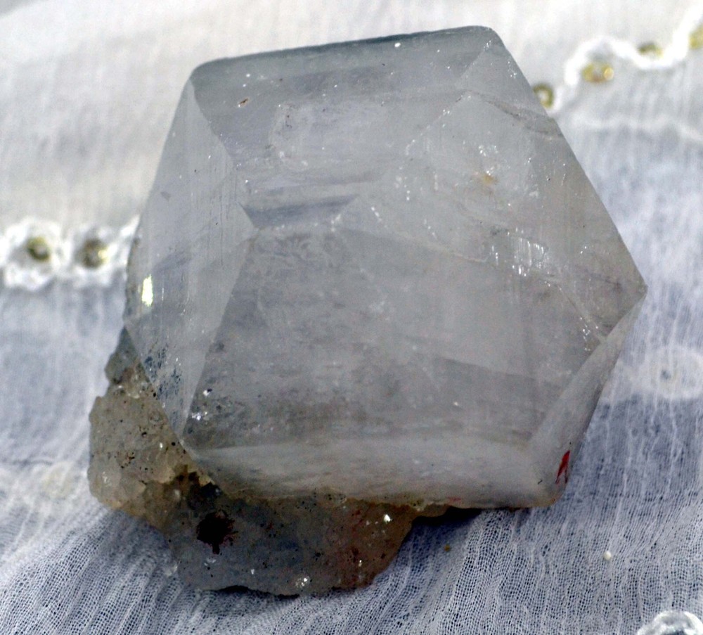 Apophyllite Crystal On Quartz BaseI-33