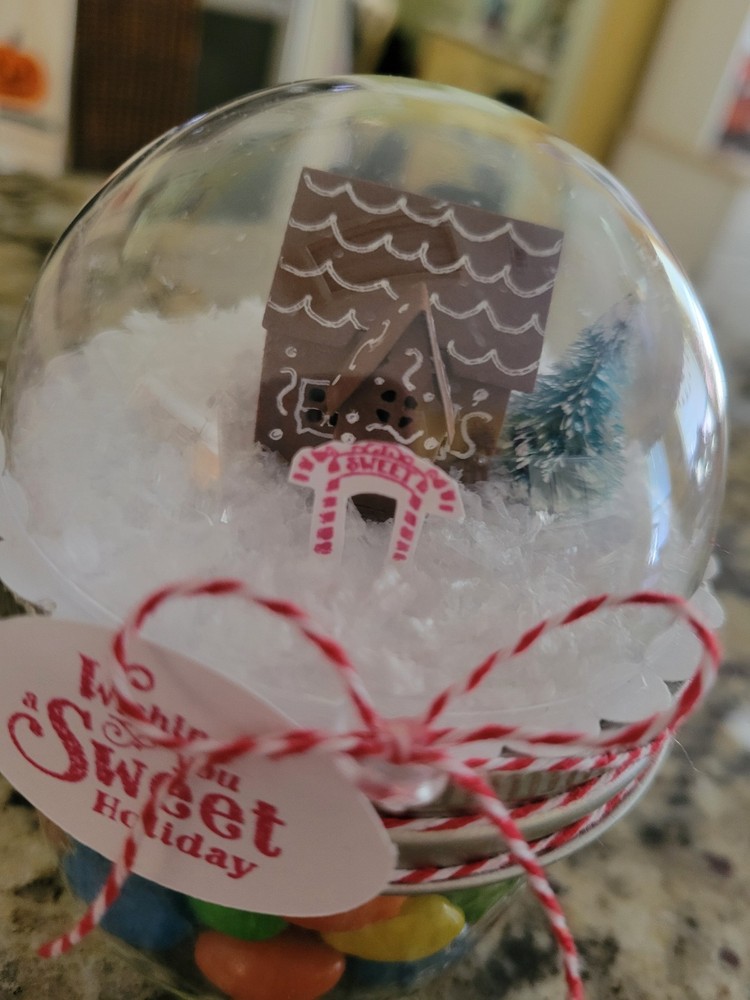 Gingerbread globe jar