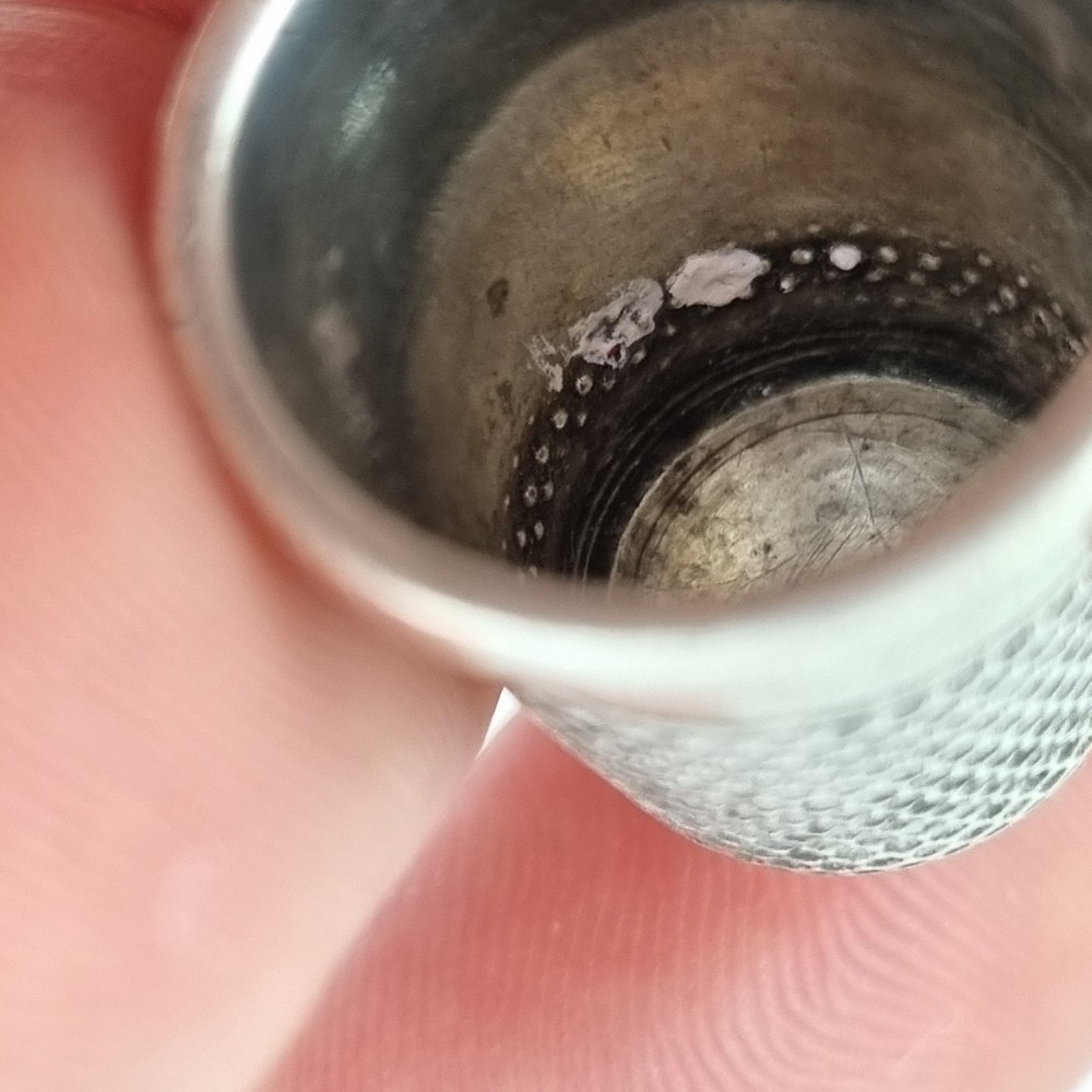 Antique Solid Silver Thimble Chester 1902