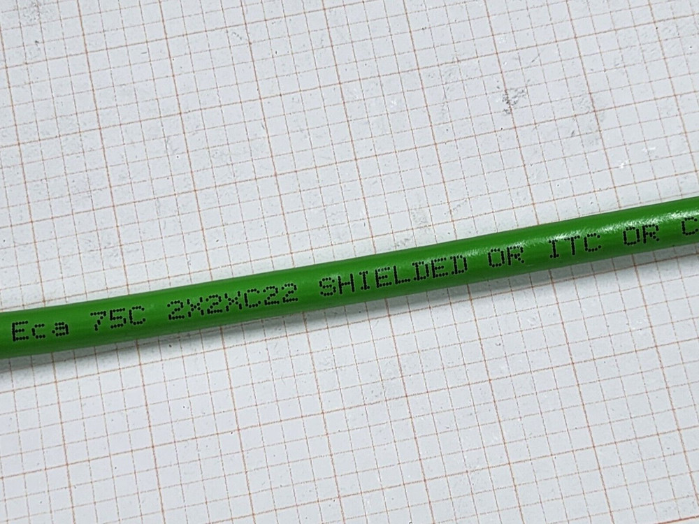 Belden 7961A 22/2P DataTuff CAT5e PROFINET Type B Network Cable PLTC Green /25ft