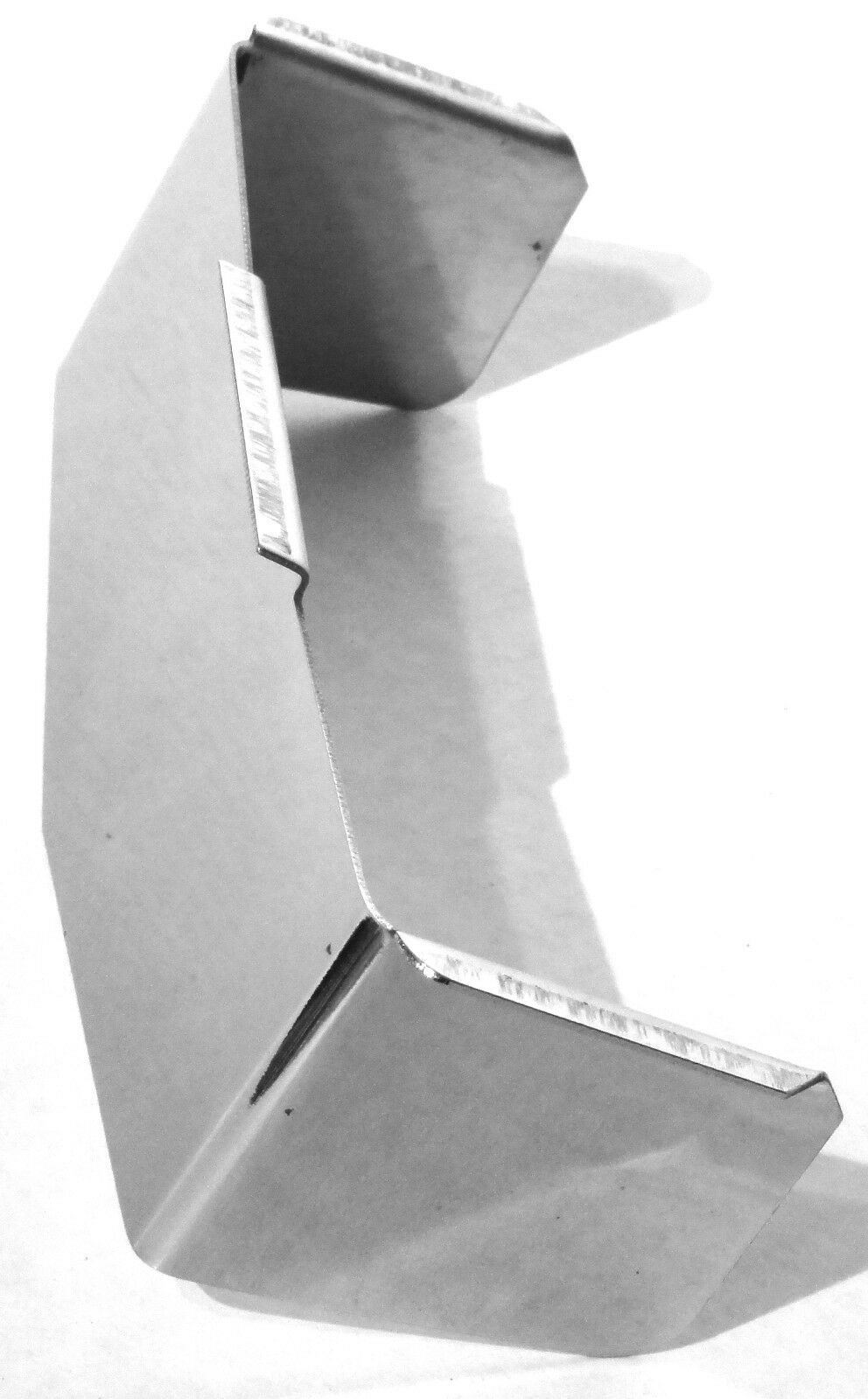 Dual 4” X 6” Rectangular Headlight Visor Pointed Stainless Steel GG#92490 Each