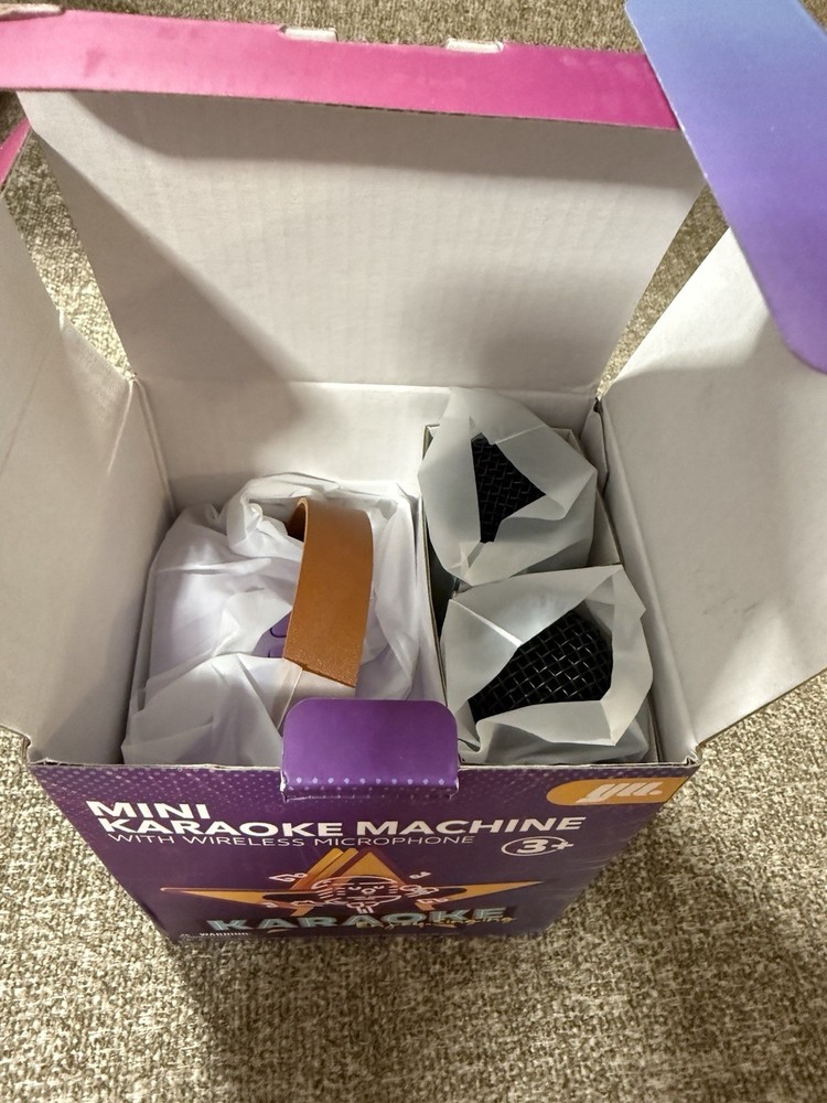 Mini Karaoke Machine w/ Wireless Microphone