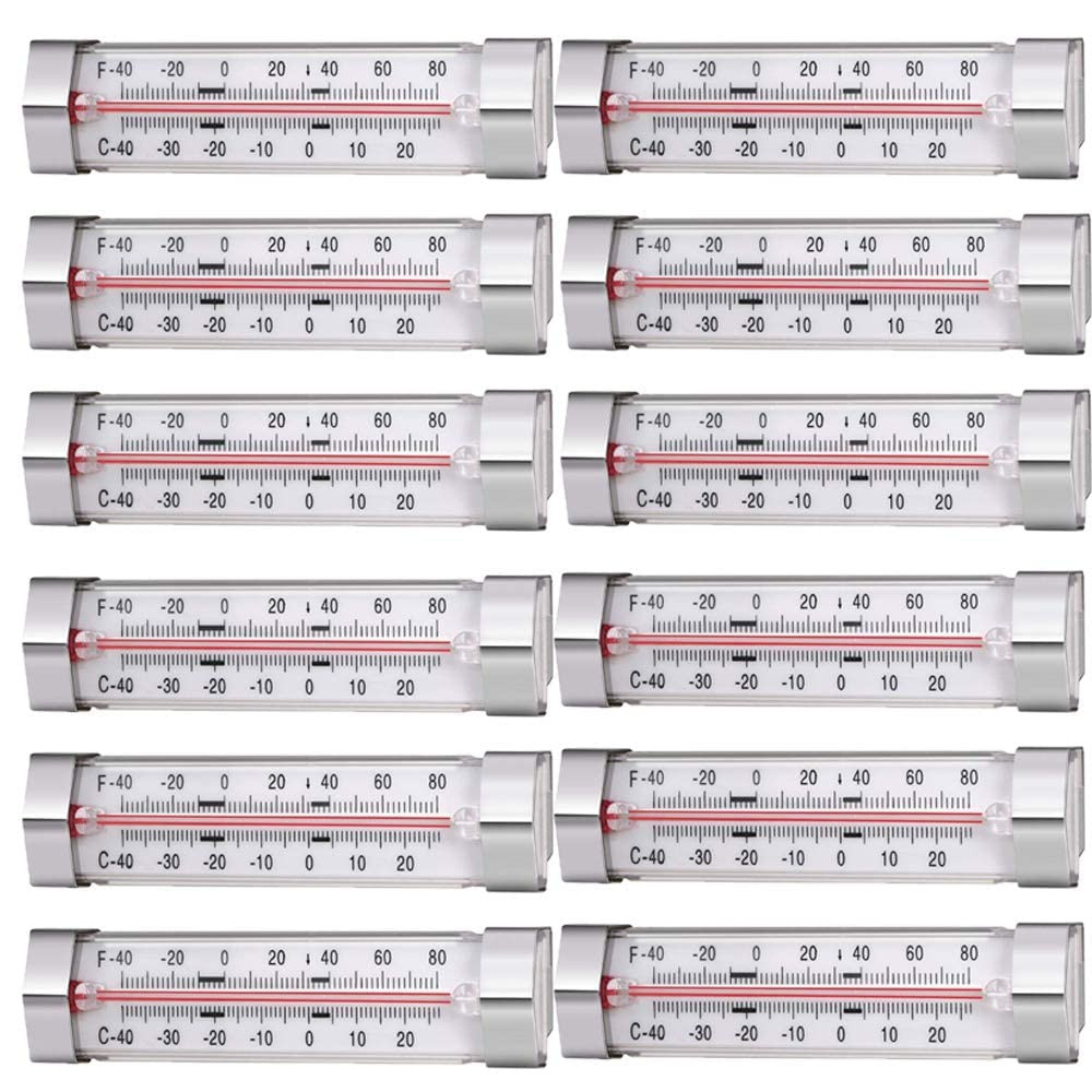 Refrigerator Freezer Thermometer 12 Pack Safe Non Toxic Large Range