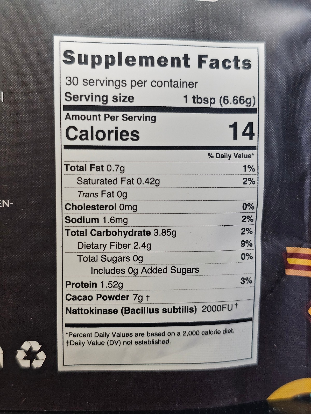 MAIA Superfoods High-Flavanol Super Cacao with Nattokinase 30 Serving NEW Sealed