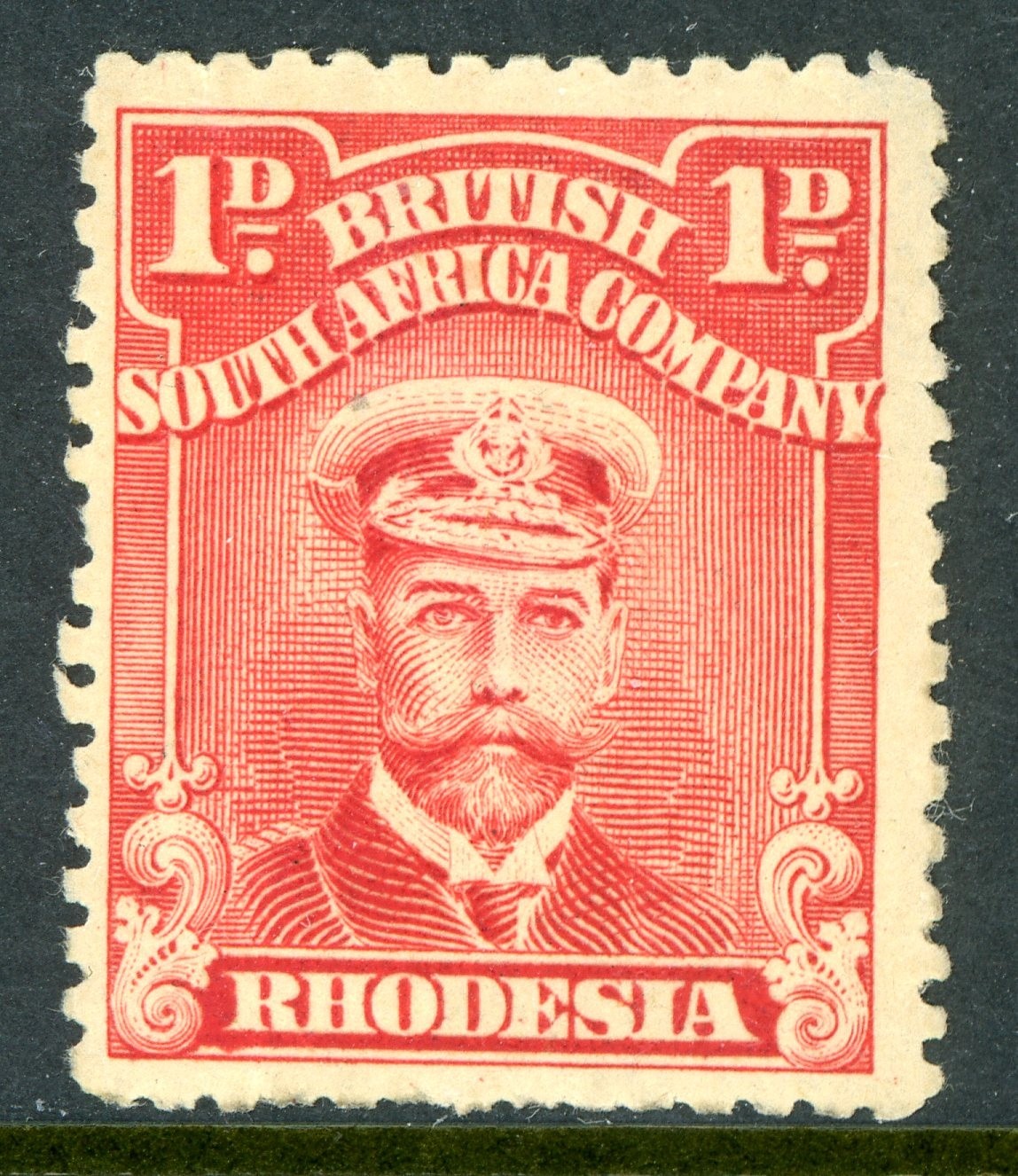Rhodesia 1913 British KGV 1p Rose Carmine SG #190 Mint S734