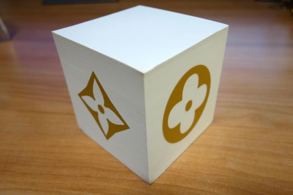 LOUIS VUITTON Notepad stationery cube Block Memo White Monogram sticky post it