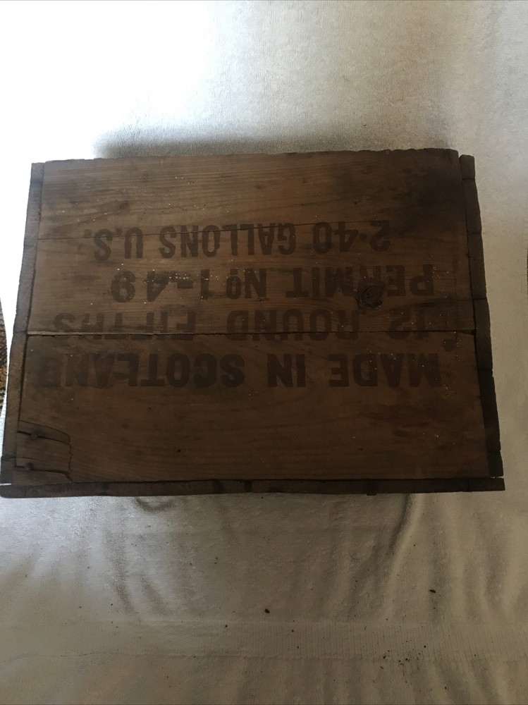 Vintage Scottish Dewars Wooden Crate