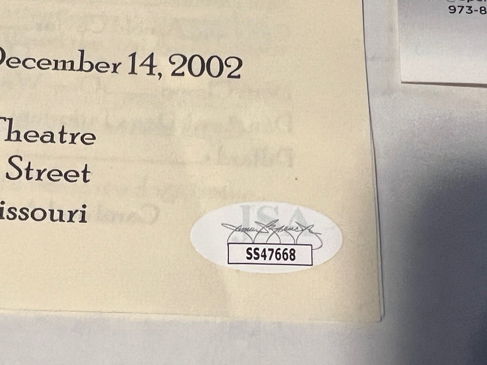 JOAN RIVERS SIGNED COMEDY PROGRAM ACTOR AUTO JEWISH JSA COA D. 2014
