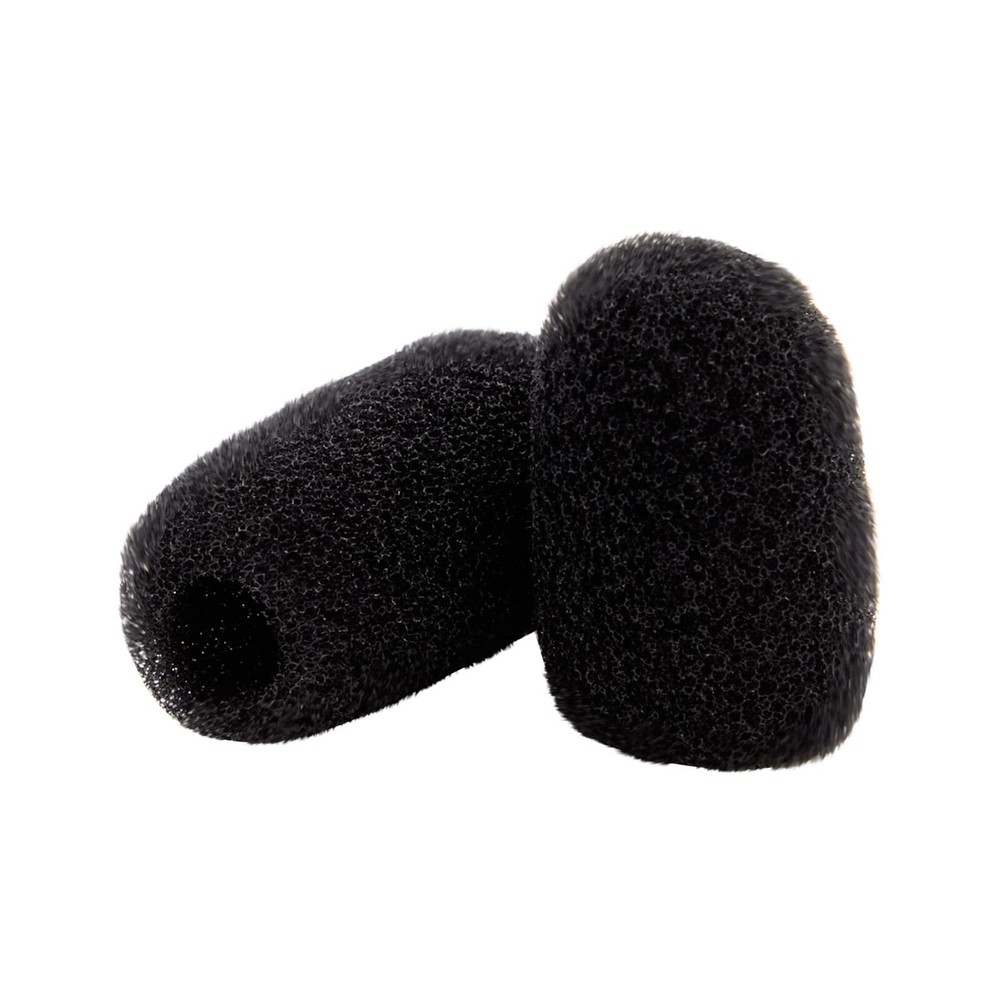 24 Pack Mini Foam Windscreen for Headset Microphone Black