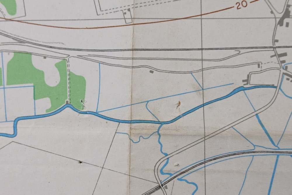 VERY RARE WW2 OPERATION OVERLORD INTELLIGENCE MAP entitled "CAEN" (NORMANDY)
