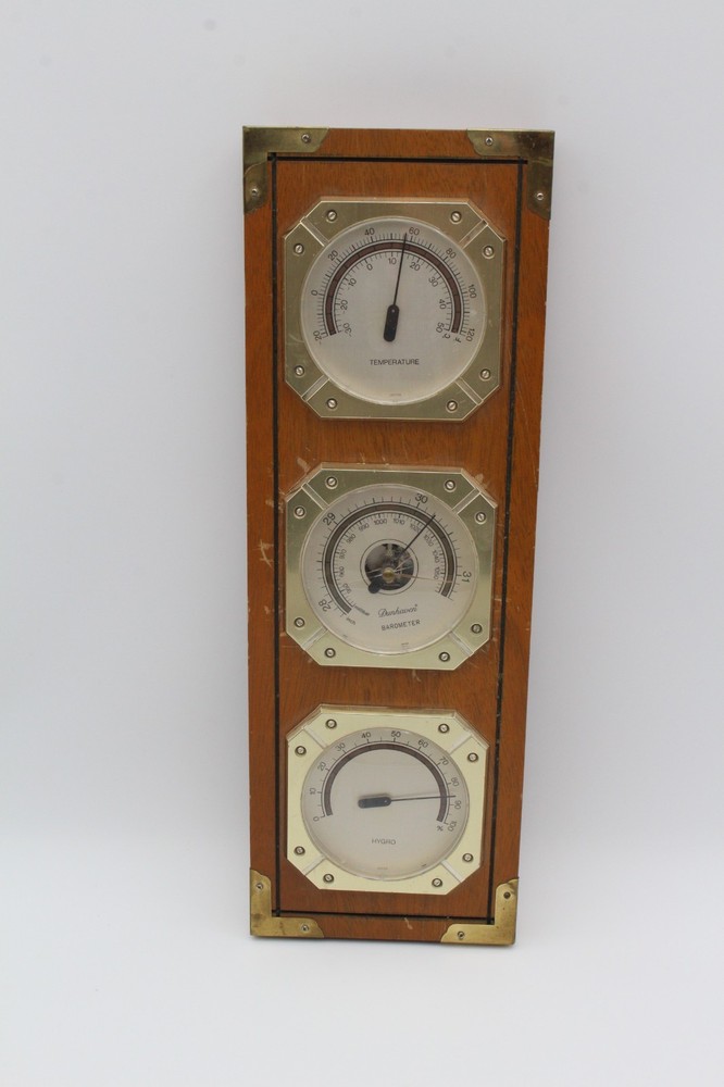 Vintage Dunhaven Weather Station Barometer Humidity Temperature Thermometer