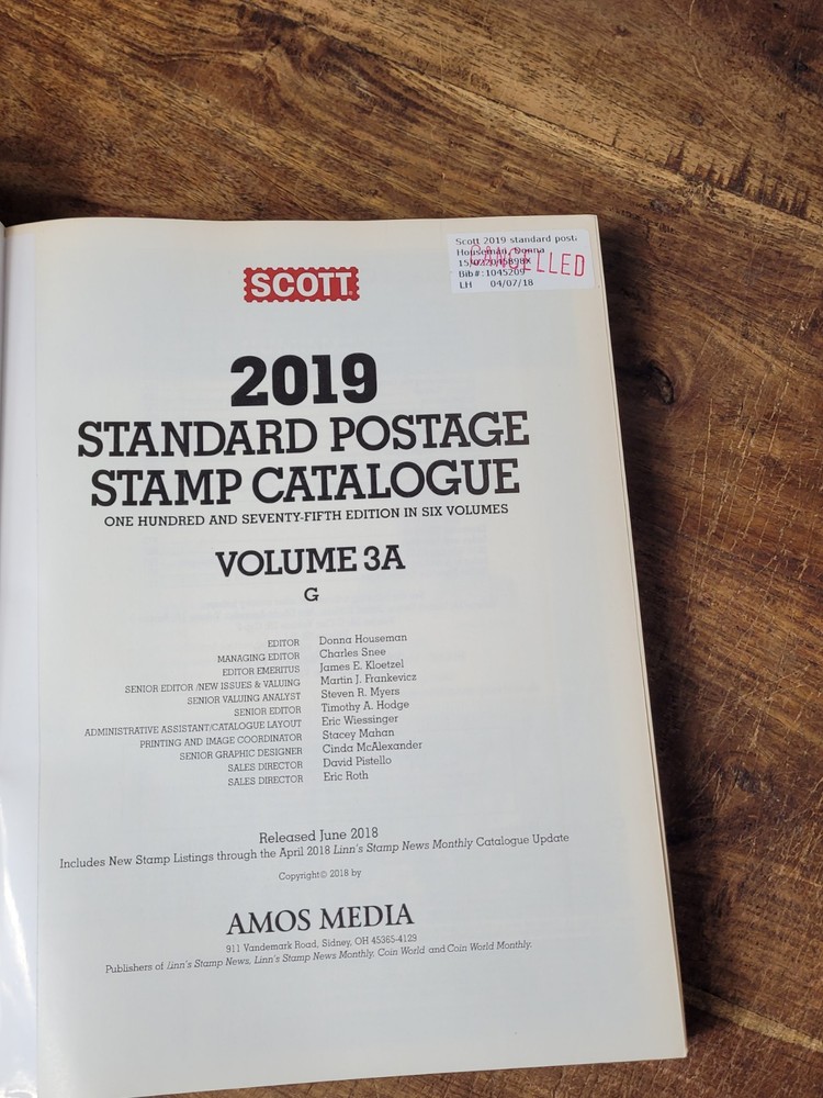 2019 Scott Standard Postage Stamp Catalogue 6 Volumes Standard Postage 1A To 3B