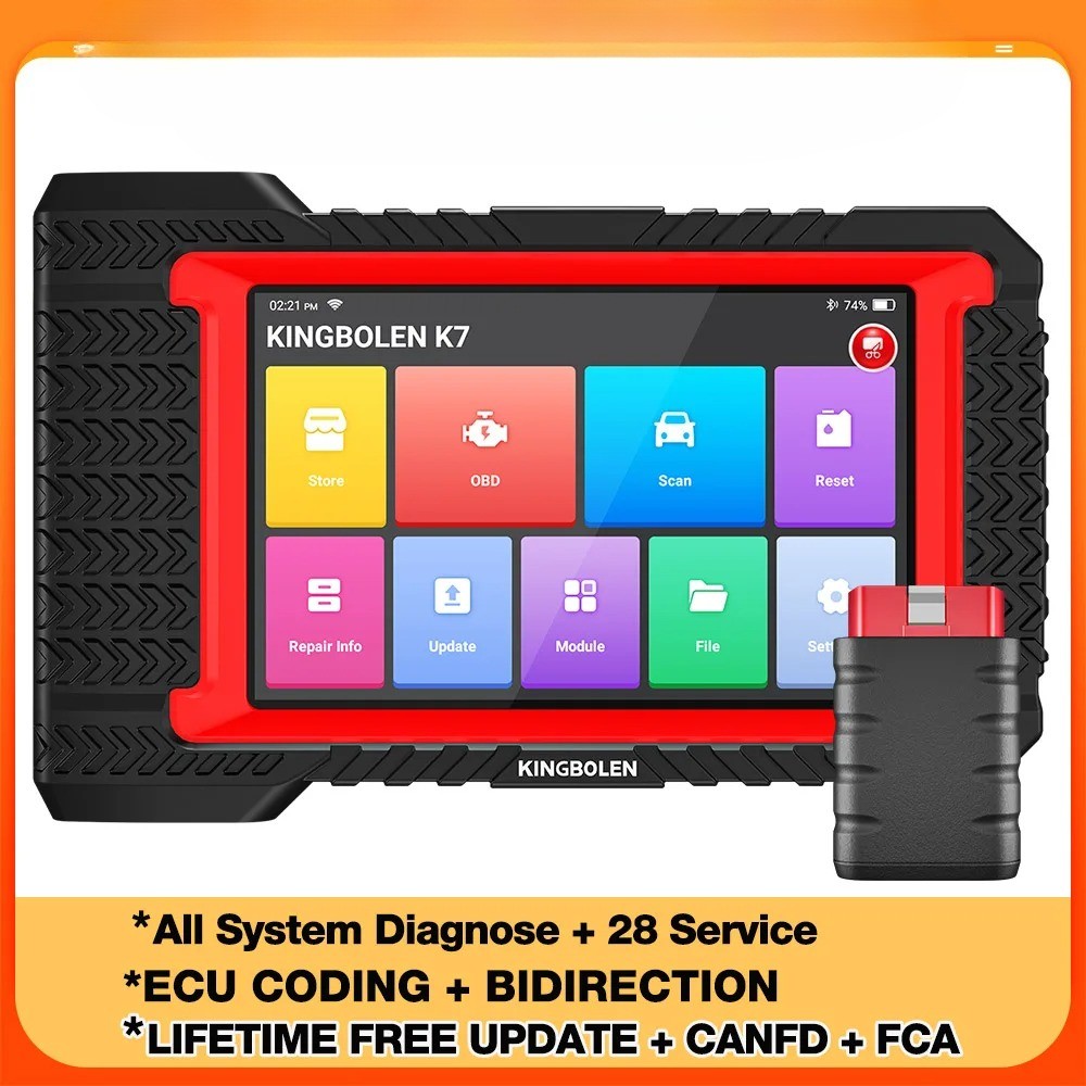 K7 OBD2 Scanner ECU Coding Active Test 28 Resets ALL System Diagnostic Tools