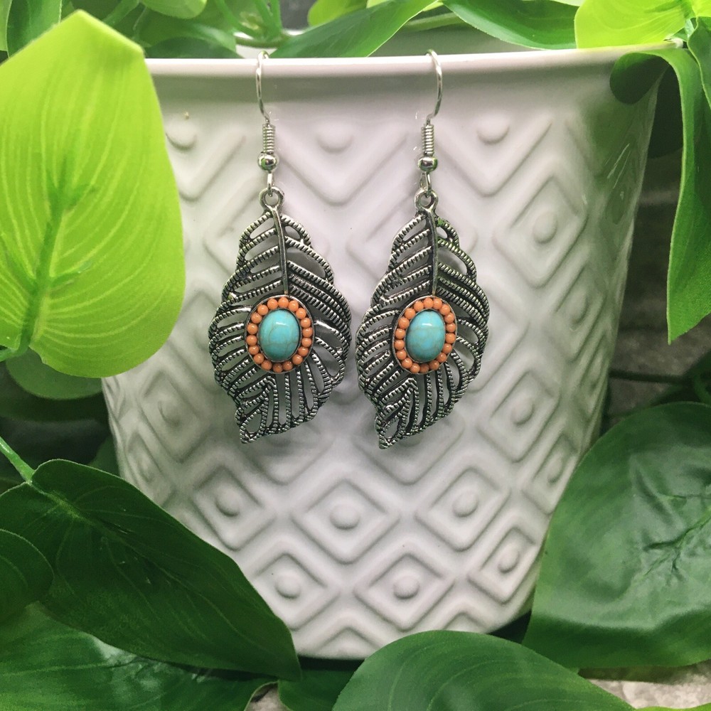 2” Silver-tone Earring Set Boho Retro Drop Dangle Hook New Free Ship 4845