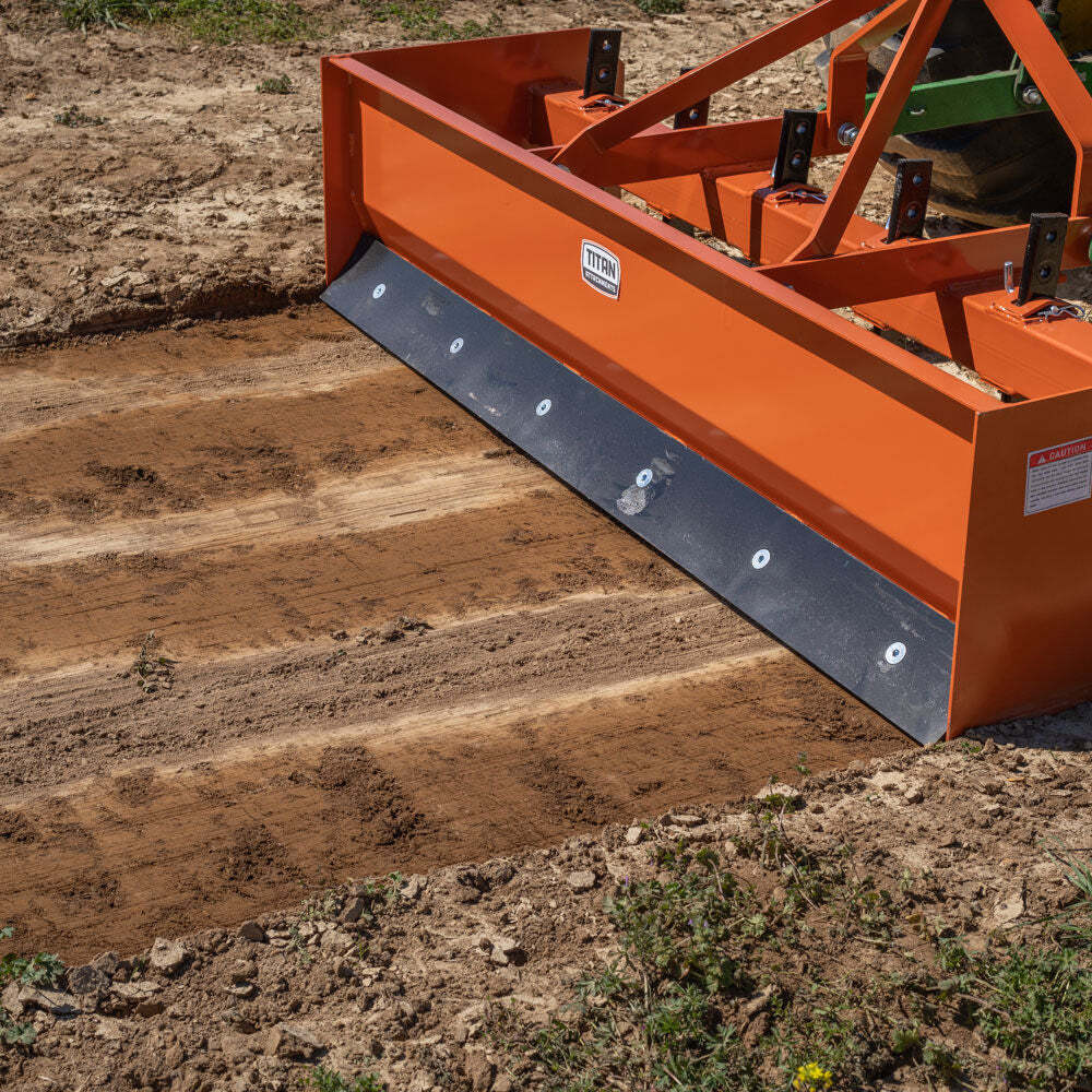 Titan Attachments 3 Point 5FT Rear Box Blade Scraper Grader, Cat 0 and 1
