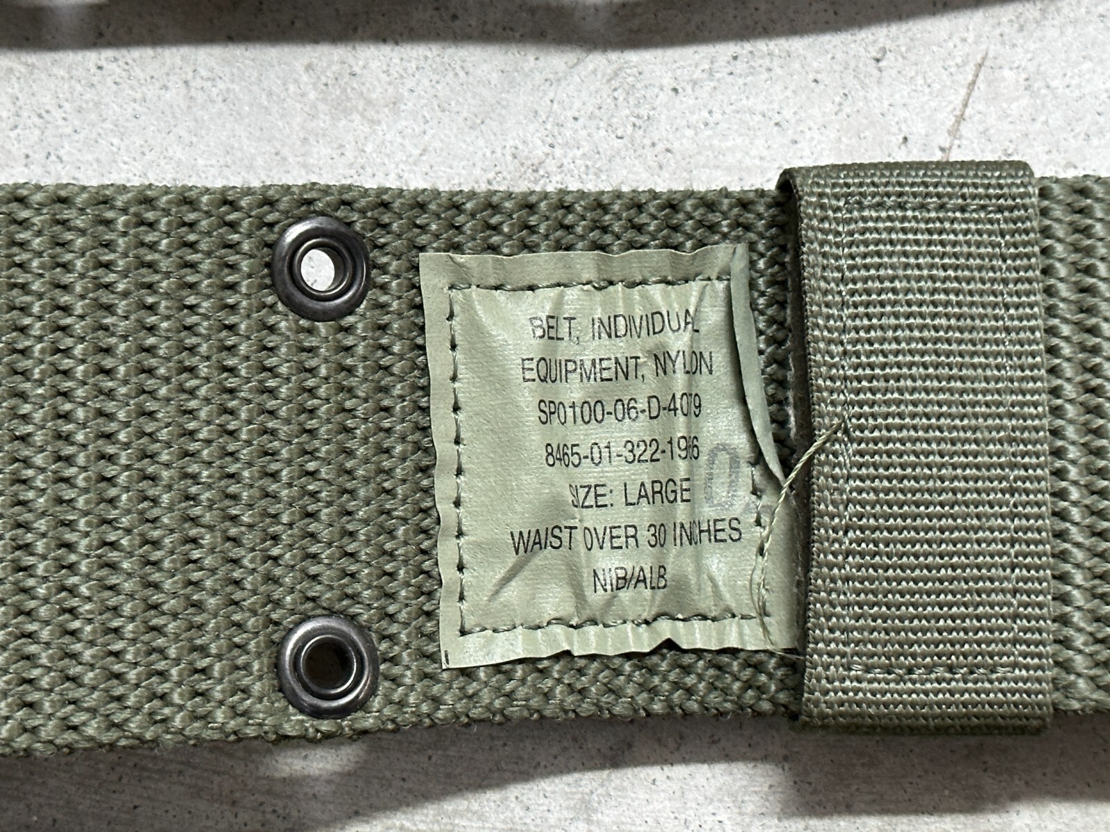 Large - US Military Individual Equipment Belt ALICE LC-2 LC2 Green Army LCI LC1