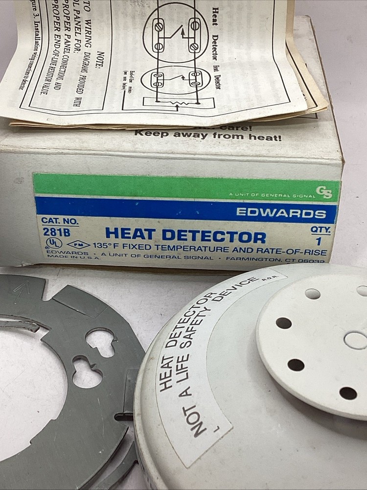EDWARDS 281B HEAT DETECTOR 135° Fixed Temperature
