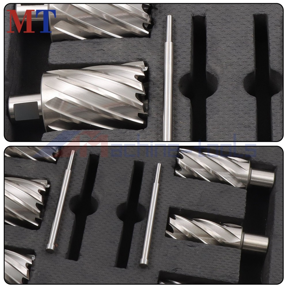 6 Pack HSS Magnetic Drill Bits Universal Shank 2" Depth Annular Cutter Set