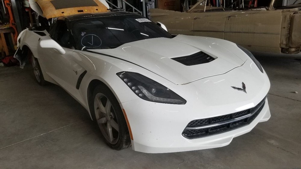 14 CHEVY CORVETTE C7 COUPE QUARTER PANEL LEFT DRIVER WHITE