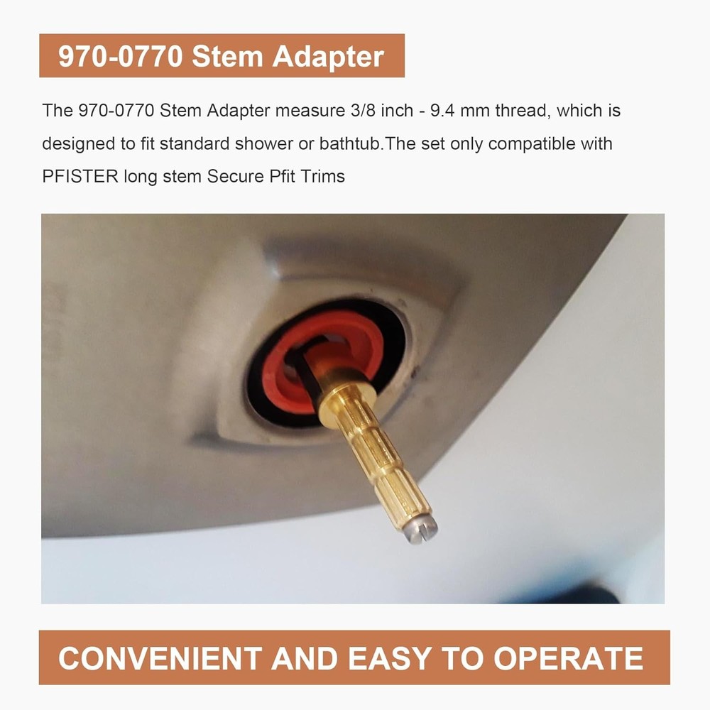 970-0770 Stem Adapter with Screw Replace for Plumbing White
