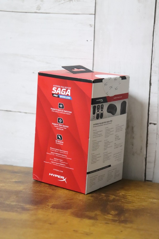 New HyperX Pulsefire SAGA pro Black 2502 Wireless Mouse