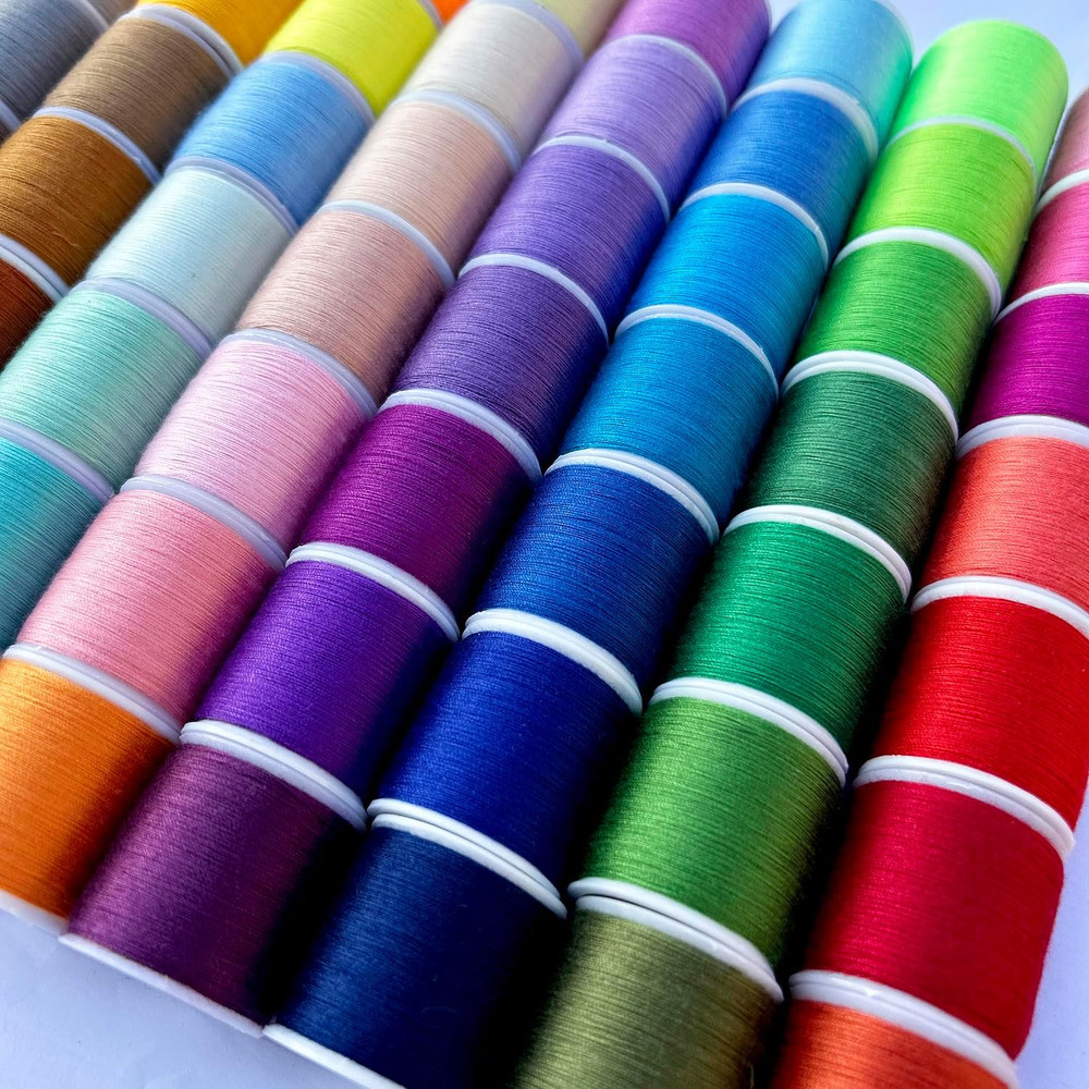 60 Spools Sewing Thread Kits Polyester for Hand & Machine Sewing Total 6000Yards