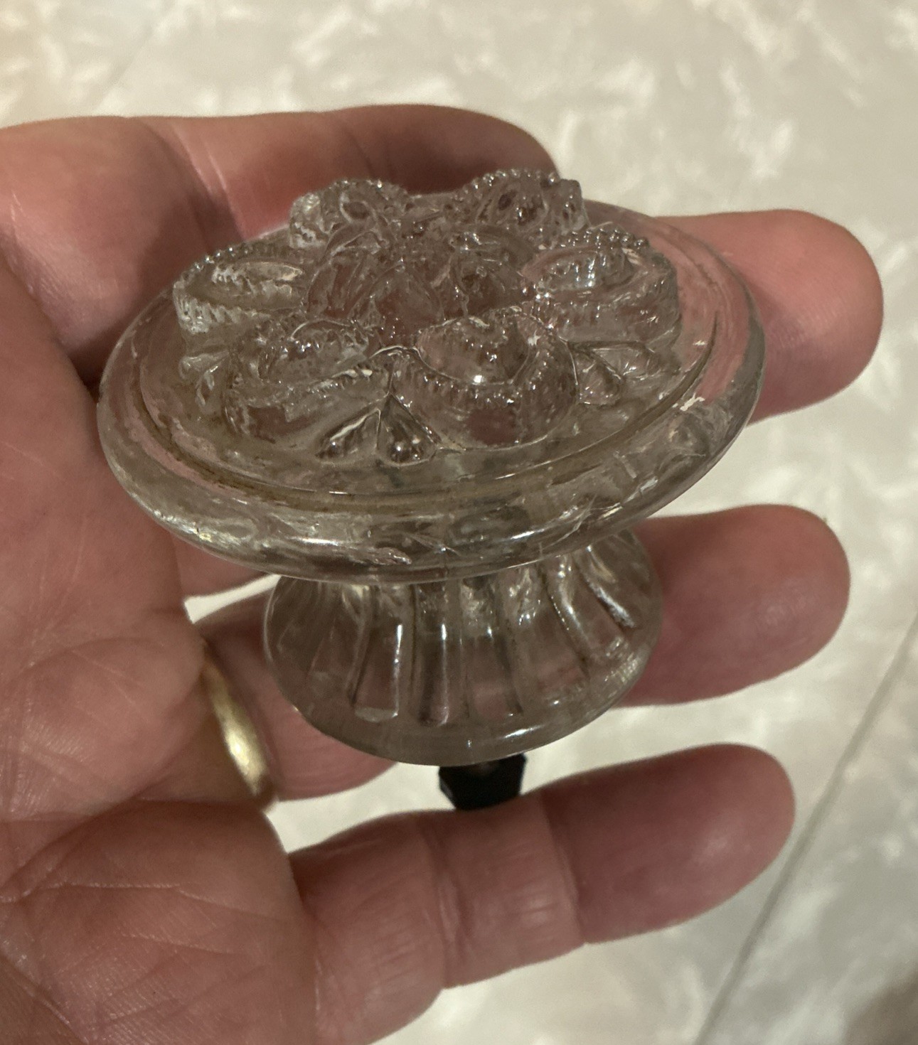AMAZING RARE EMPIRE PRESSED GLASS PULL BEAUTIFUL OLD ANTIQUE PRICED EACH. LOOK!