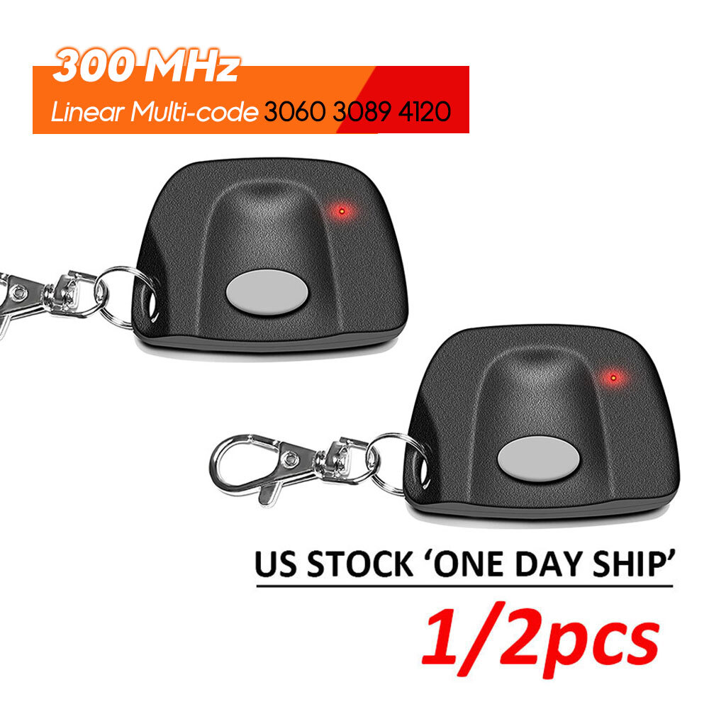 10 Dip Switch MultiCode 3060 Compatible Firefly Keychain Gate Door Remote 300MHz