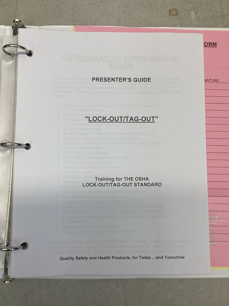 Marcom Lockout/Tagout, Multimedia Training Kit
