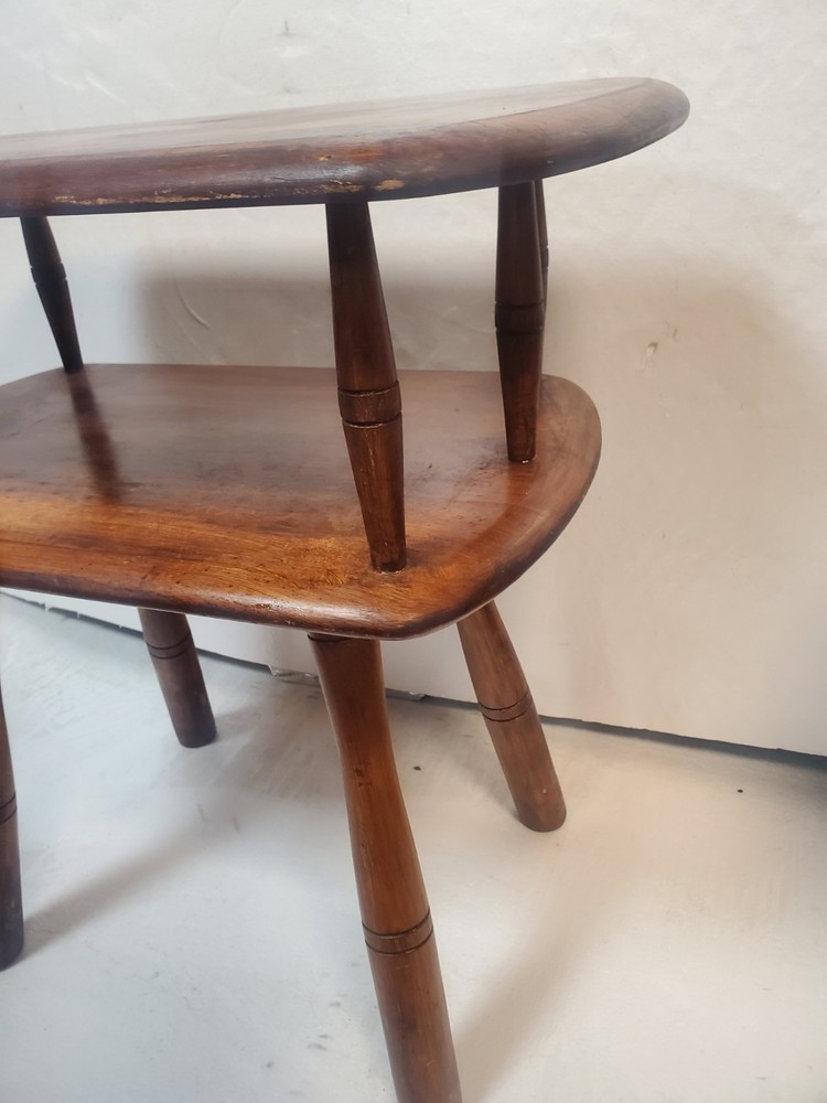 Vintage American Maple 2 Tier Accent Side Table