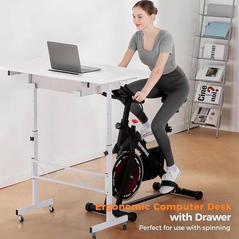 Adjustable Height Standing Desk Ergonomic Computer Table W/ Drawer & Wheels New