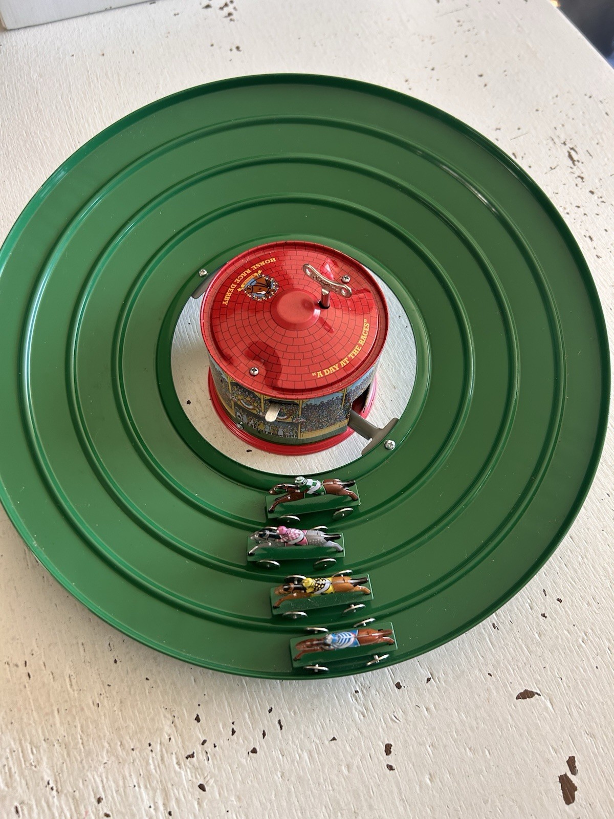 2003 Schylling Horse Derby Numbered Limited Edition Collectible Tin Wind Up Toy