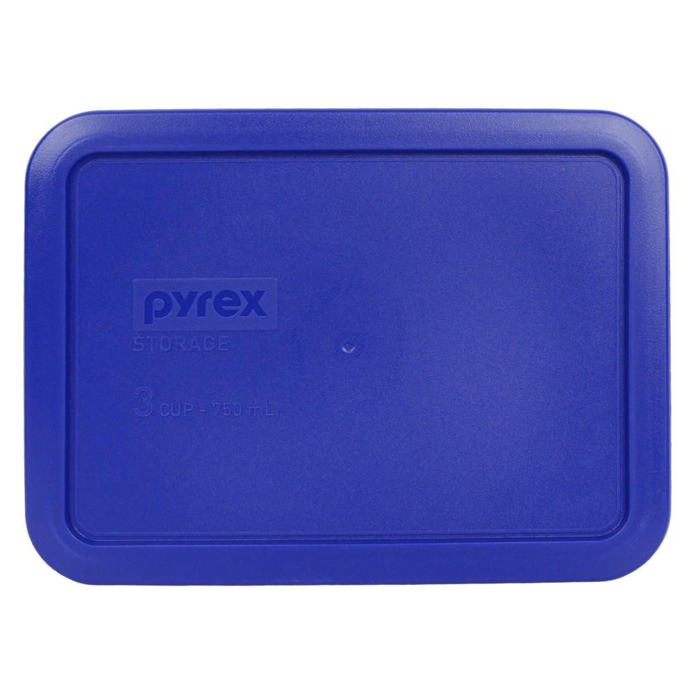 Pyrex 7210-PC 3 Cup Cobalt Blue Rectangular Plastic Lid 2PK for Glass Dish New