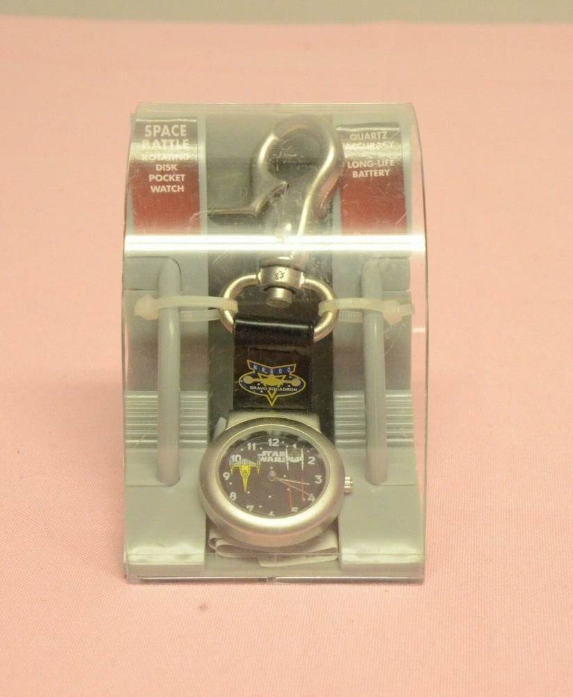Star Wars Episode 1 Space Battle Rotating Disk Pocket Watch