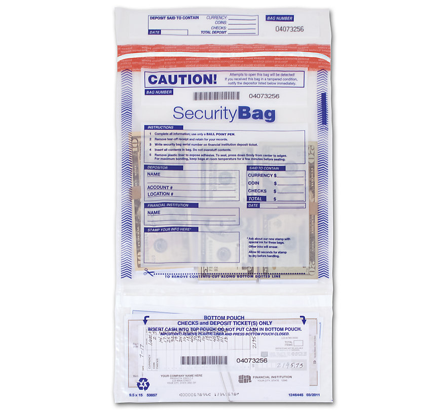 Deposit Bag 10 x 15 Vertical Twin