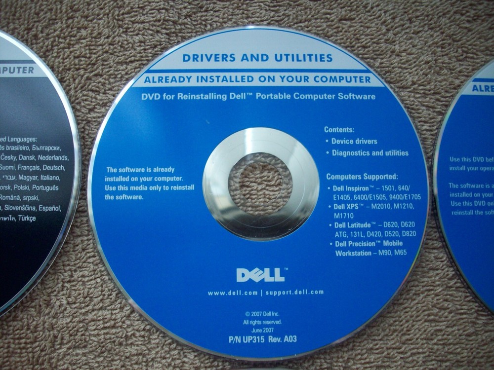8 Dell Cds Discs For Applications-Drivers & Utilities-Monitors-Operating System