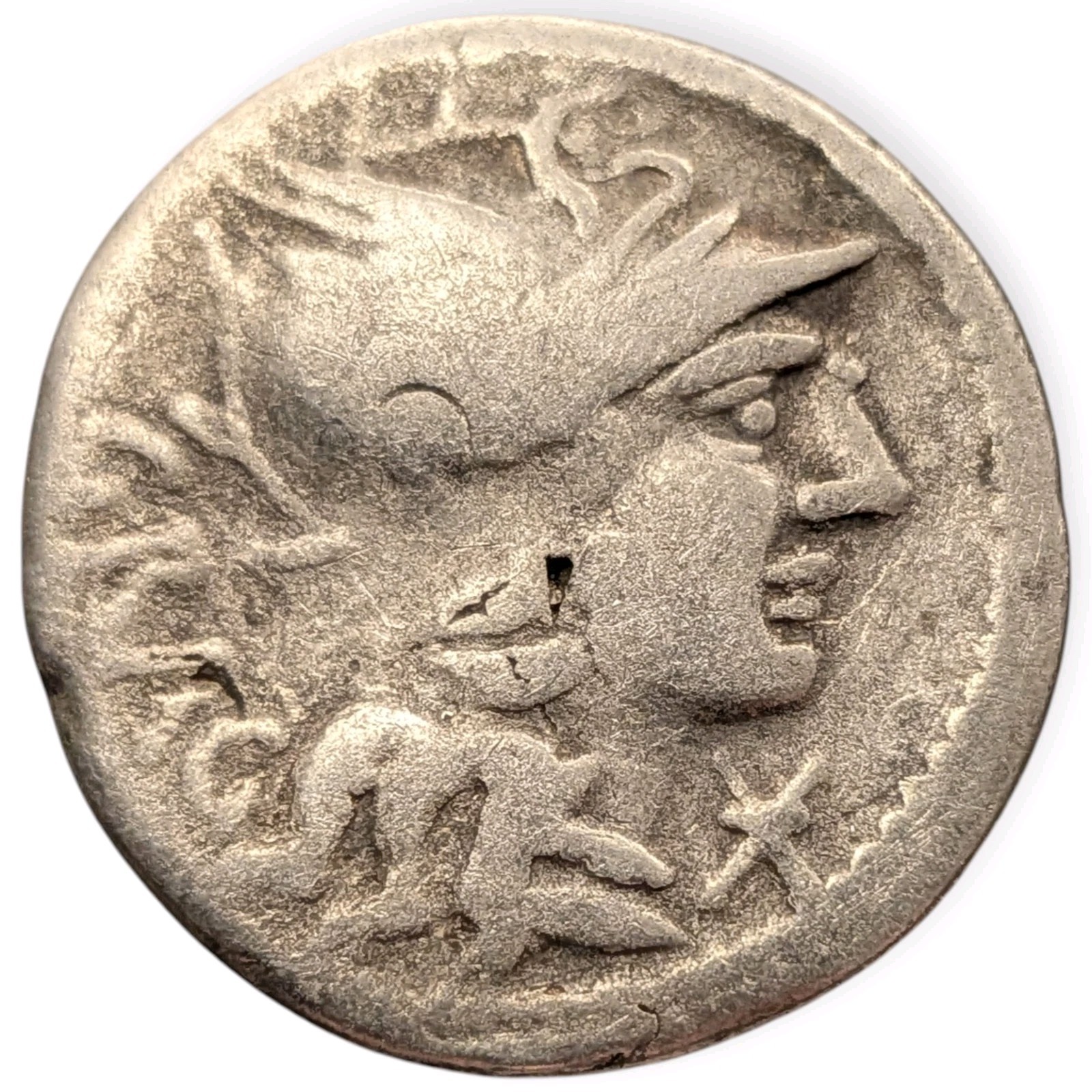 136BC Roman Republic Silver Denarius L Antestius Gragulus Jupiter Quadriga 10Q