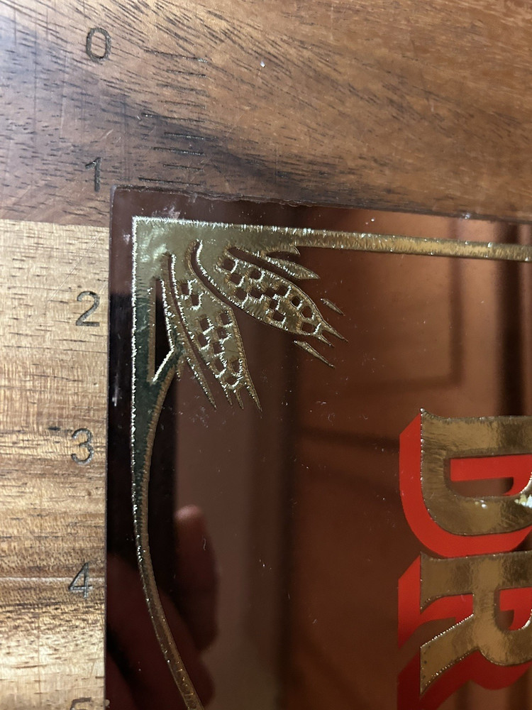 Strohs Beer Sign Reverse Style Mirror Gold Leaf