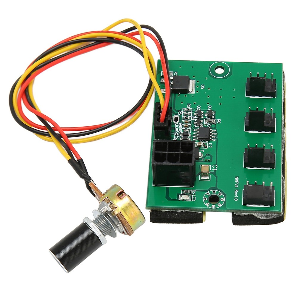 PC Fan Speed Controller DC 12V PWM 4 Way 11.8in Cable Easy Installation PC