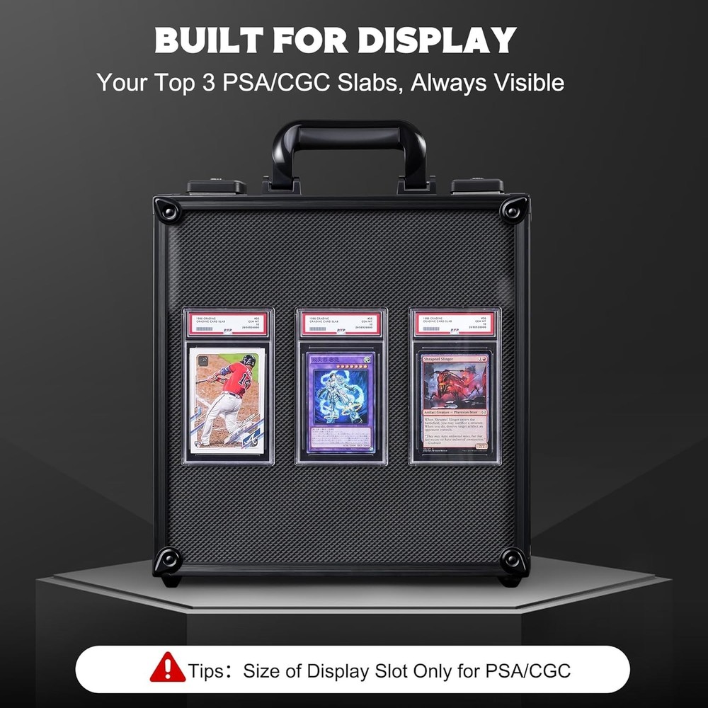 Graded Card Storage Box with Display Window