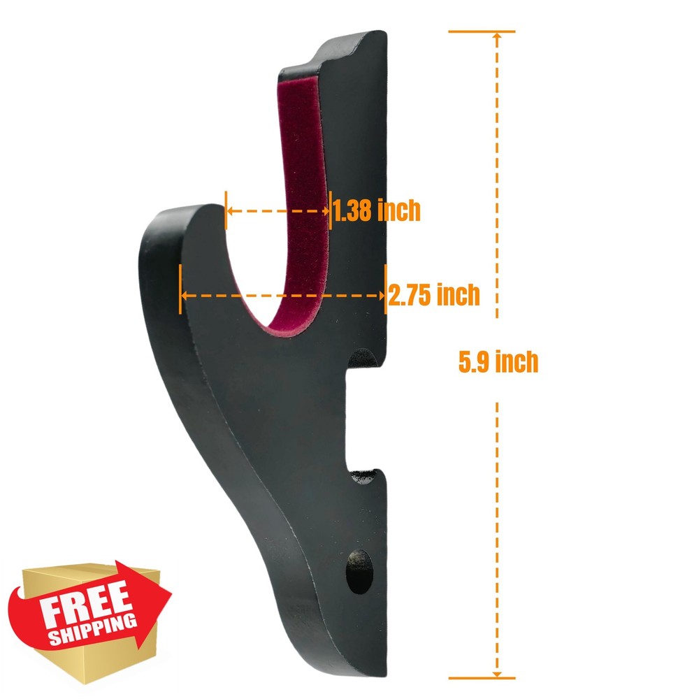 Eforlife 2pc Samurai Sword Hook Wall Mount Display Holder Adjustable Katana