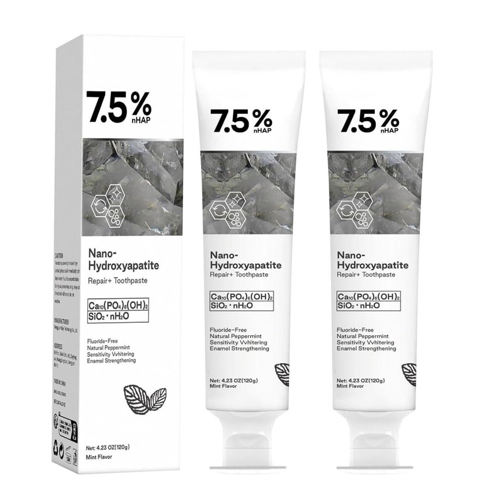 2PCS NEW 7.5% Hap Nano-Hydroxyapatite Toothpaste Sensitive Teeth Deep Clean US🔥