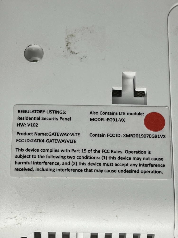 Cove EG91-VX Wired Touchscreen Panel Security System with Power Adaptor