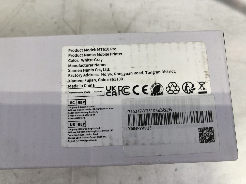 PRT MT610 Pro Mobile Printer Inkless Lightweight Portable Connectivity
