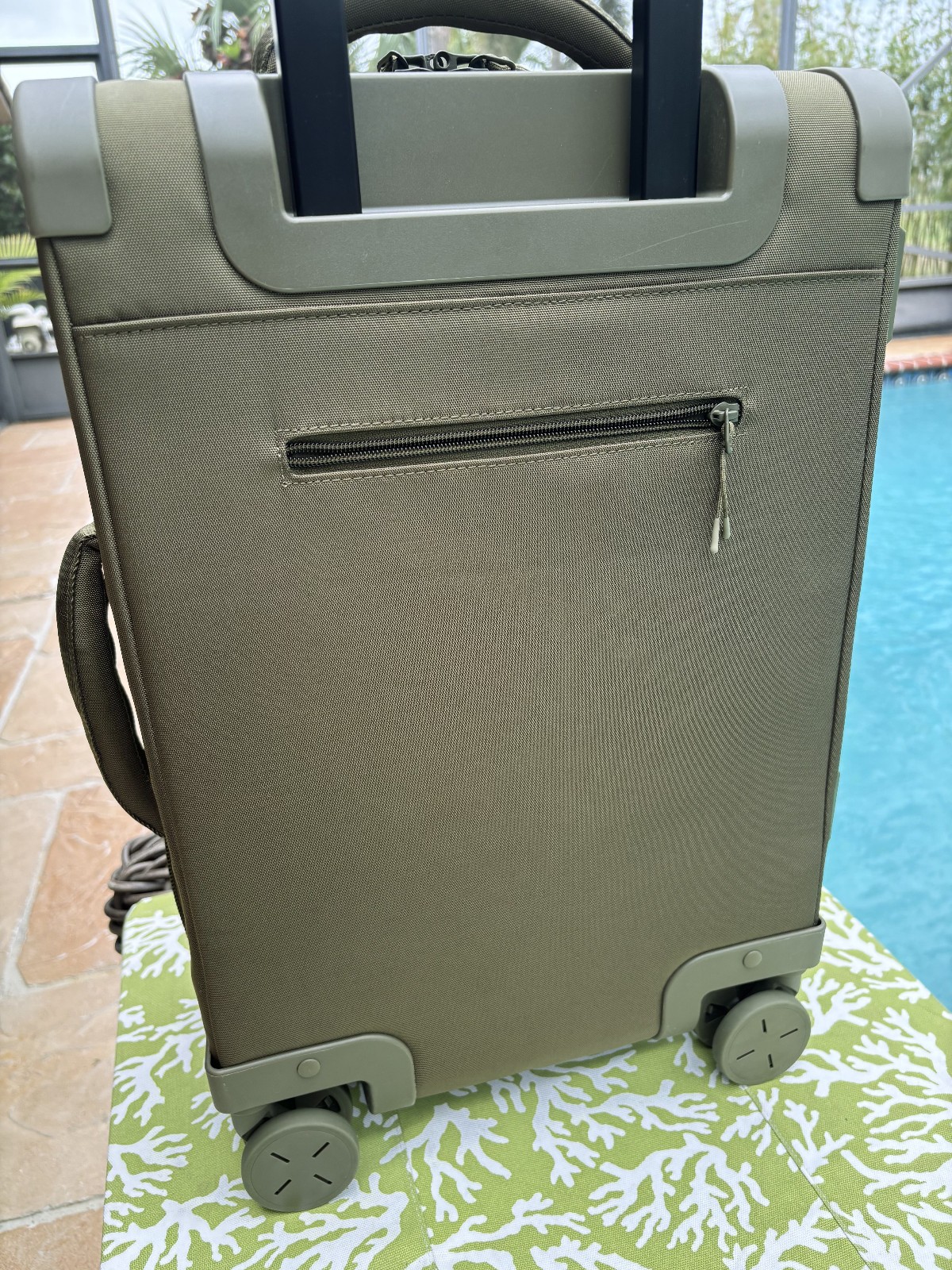 NEW Dagne Dover Seattle Moss Green 20.5" Carry On Rolling Suitcase (MSRP-$595)